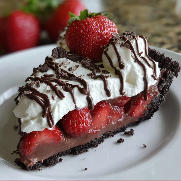 Decadent Chocolate Covered Strawberry Pie Recipe