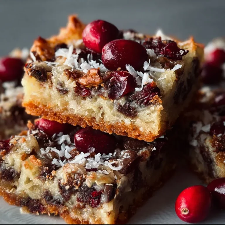 Decadent Dark Chocolate Cranberry Dessert Bars