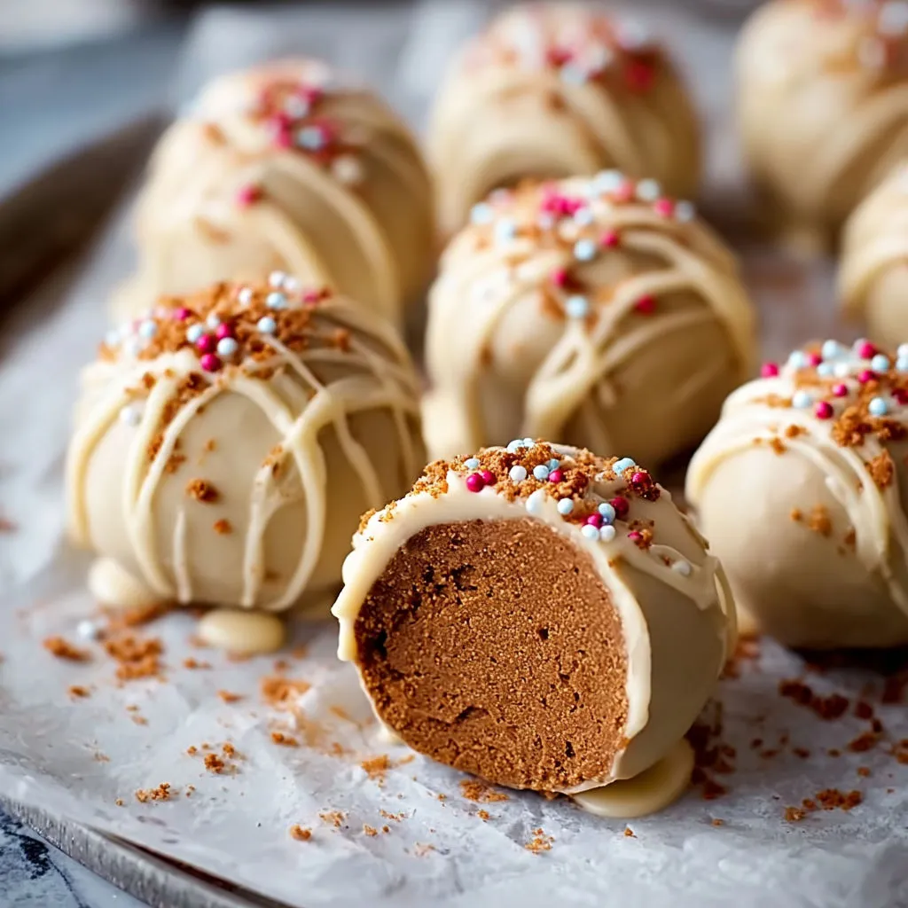 Decadent Gingerbread Truffles with White Chocolate Dip