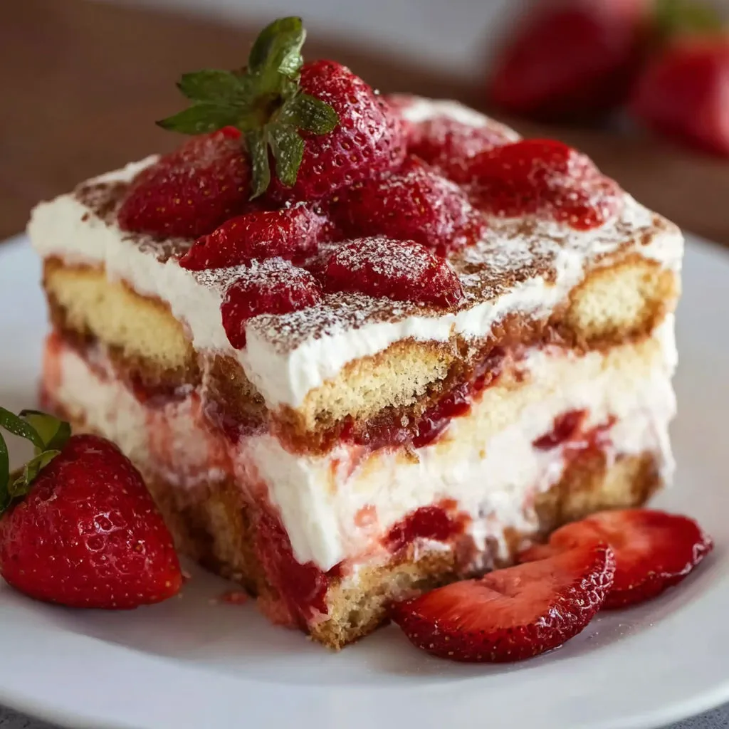 Decadent Italian Strawberry Tiramisu Recipe