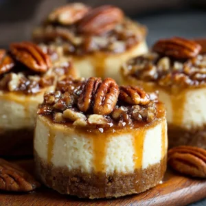 Decadent Mini Pecan Pie Cheesecakes