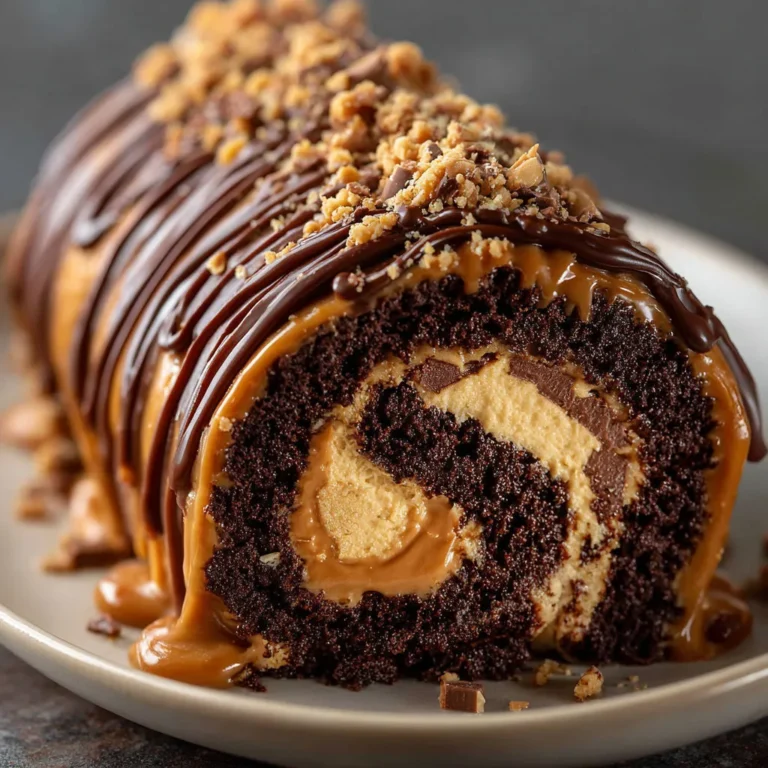 Decadent Peanut Butter Cup Chocolate Roll Recipe