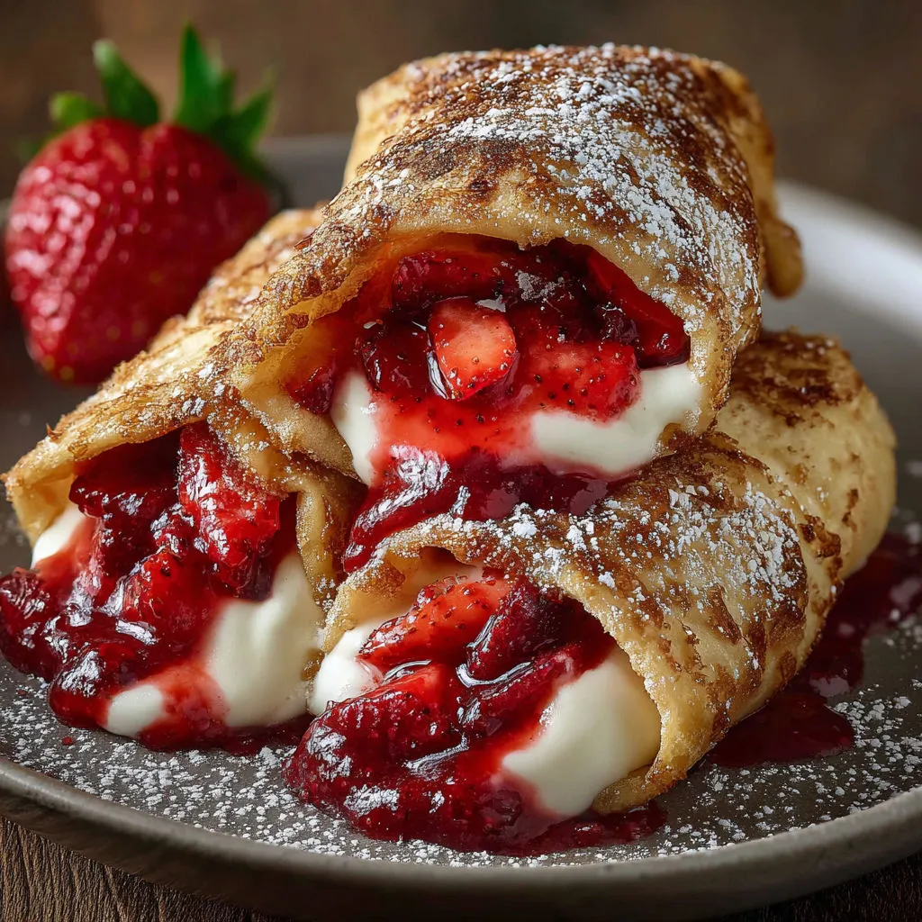 Decadent Strawberry Cheesecake Chimichangas