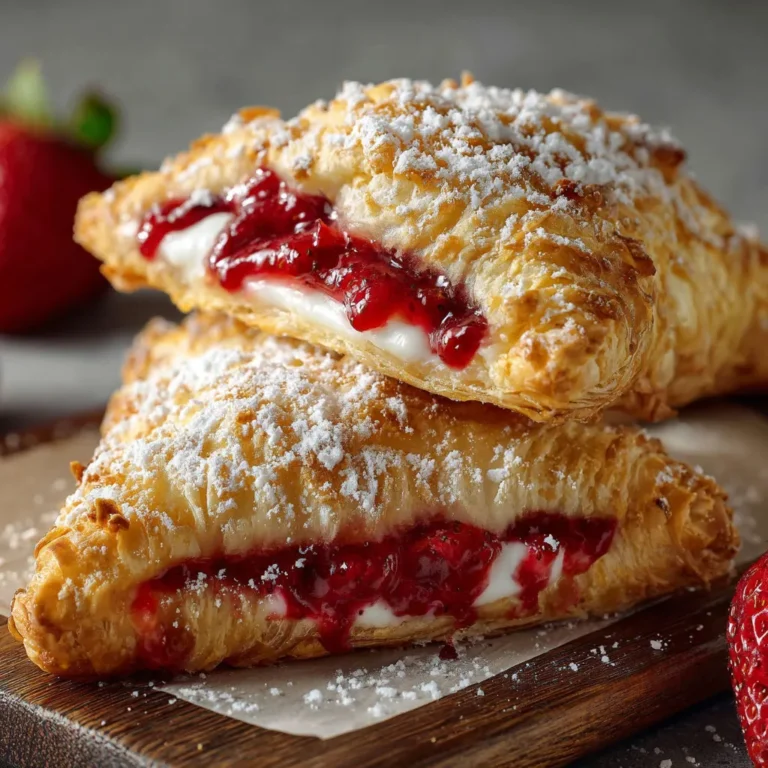 Decadent Strawberry Cheesecake Turnovers Recipe