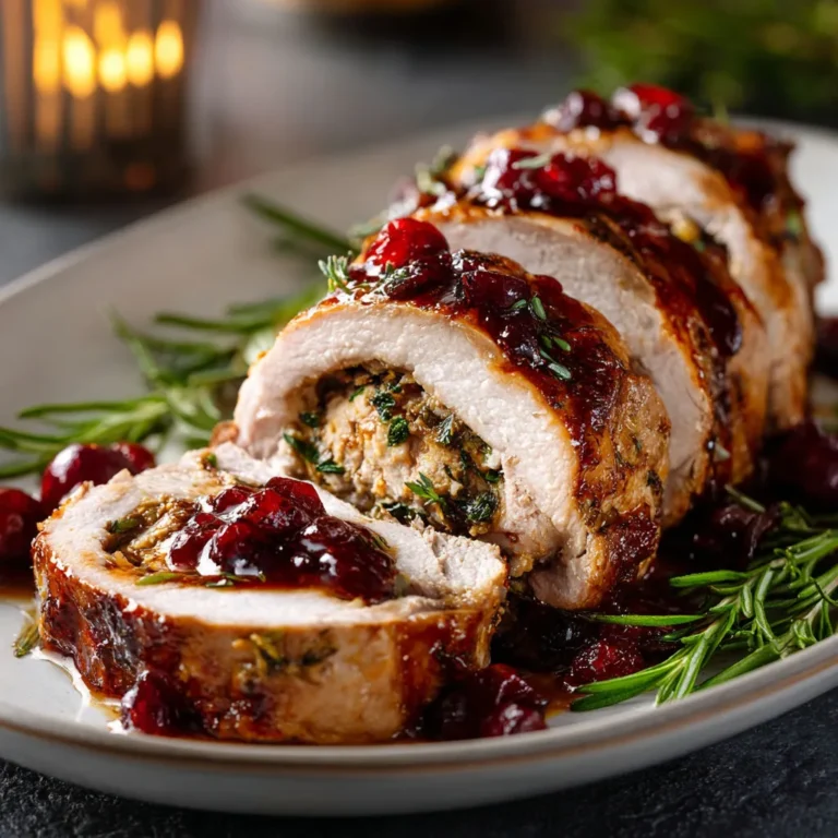 Festive Christmas Stuffed Pork Tenderloin Recipe