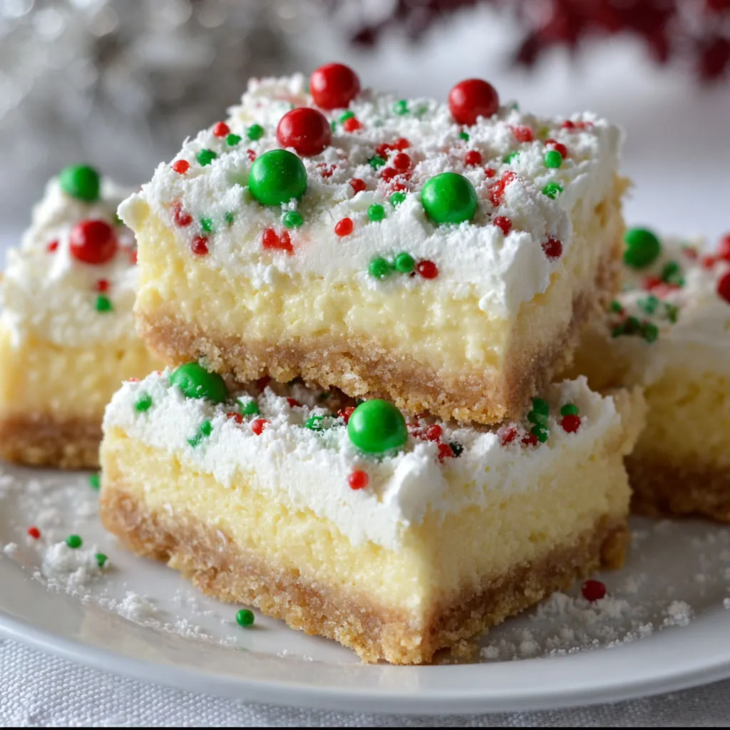 Festive Sugar Cookie Cheesecake Bars Recipe