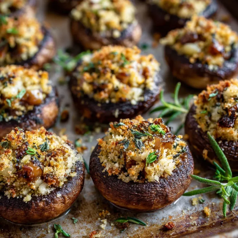 Herb-Stuffed Vegan Mushrooms: Easy and Delicious Recipe