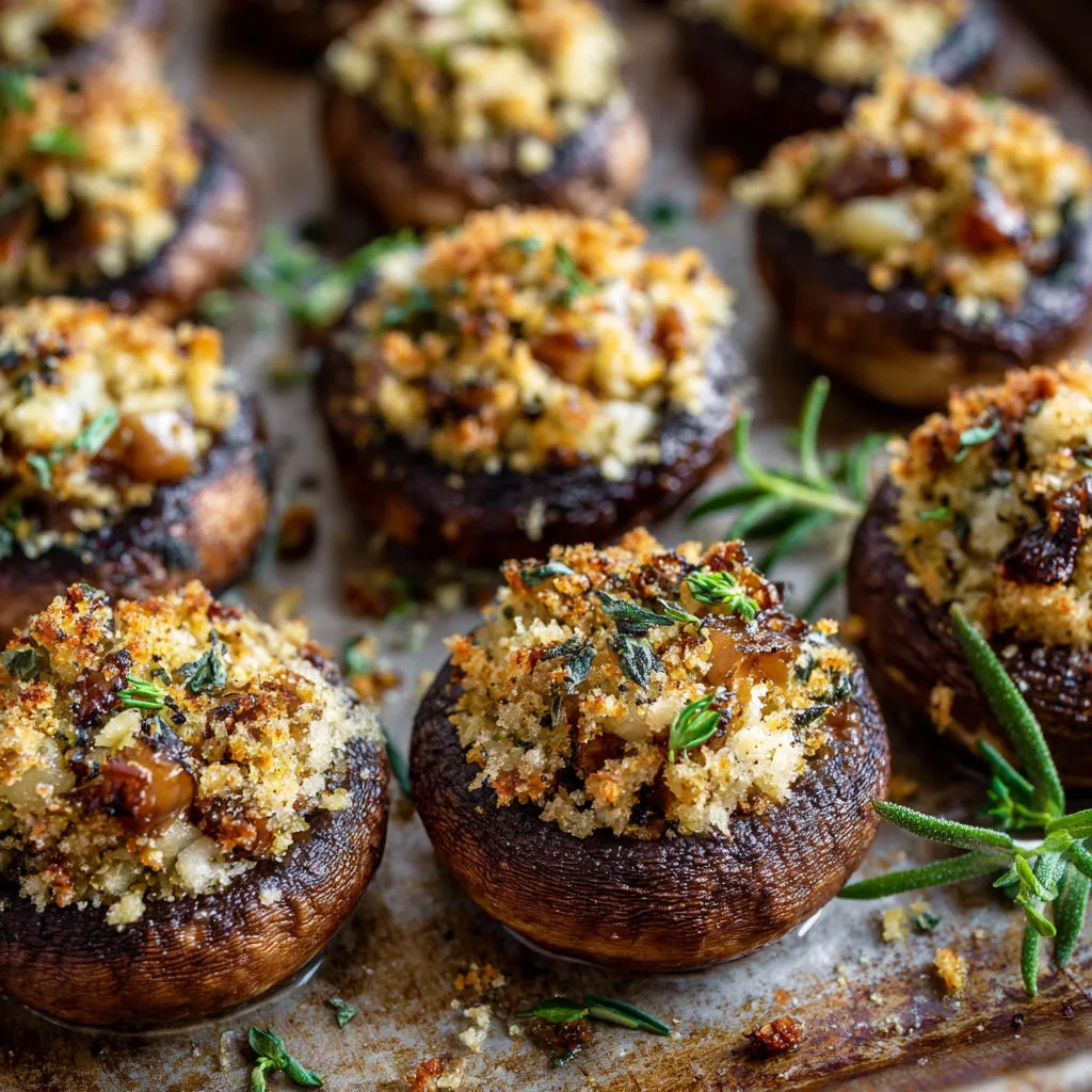 Herb-Stuffed Vegan Mushrooms: Easy and Delicious Recipe