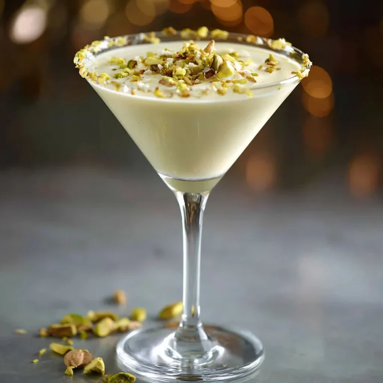 Indulgent White Chocolate Pistachio Martini Recipe