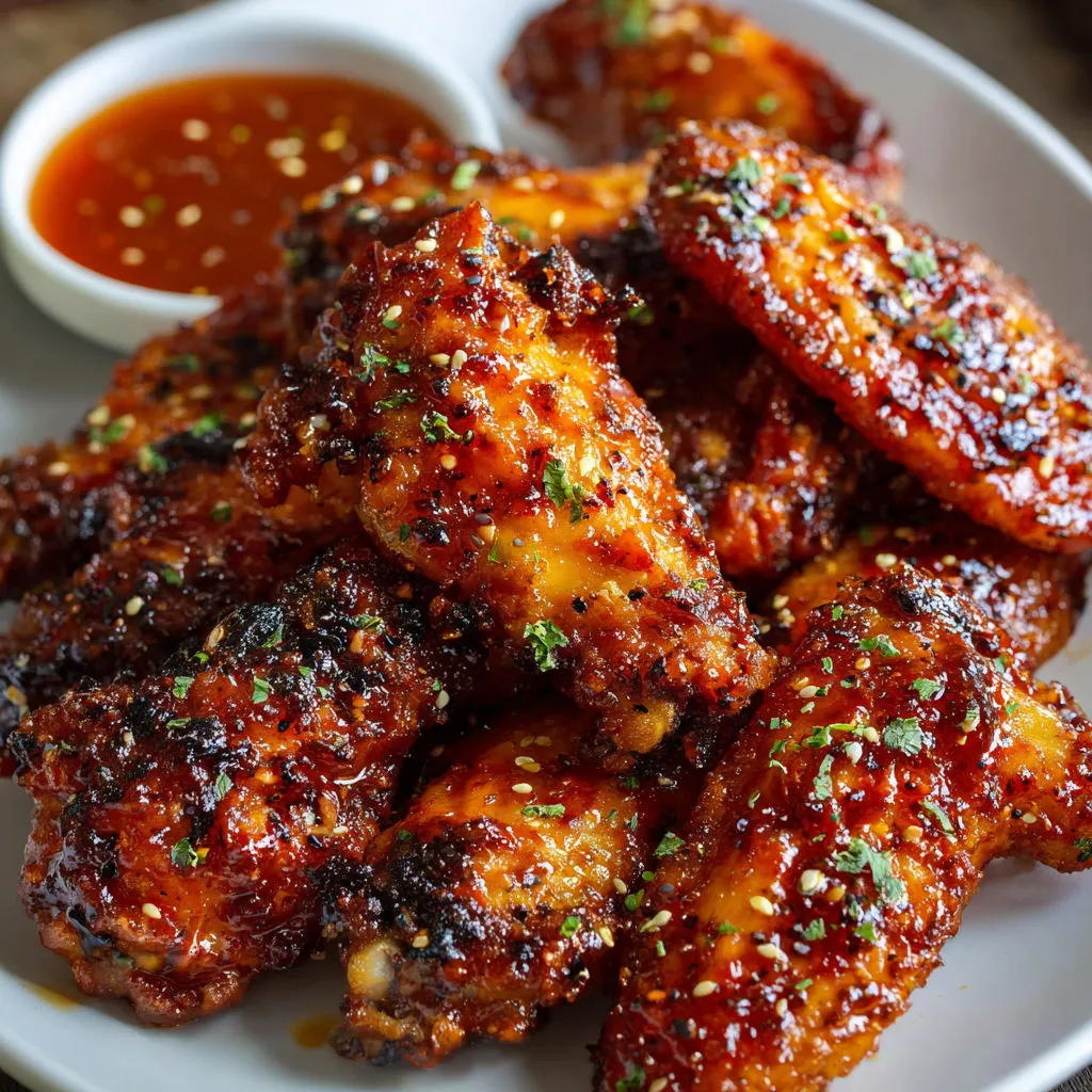 Irresistible Crispy Honey Sriracha Chicken Wings