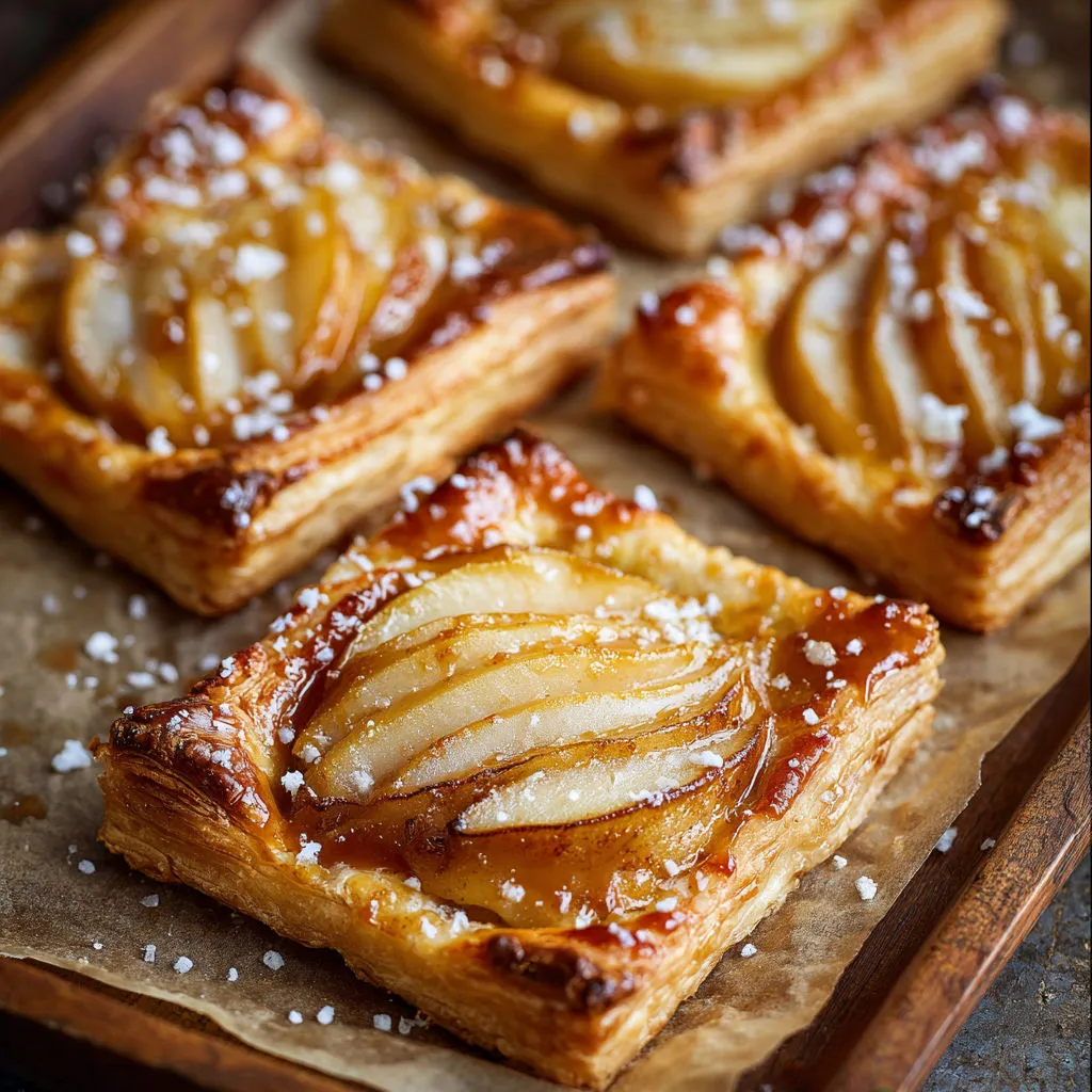 Irresistible Salted Caramel Pear Tarts