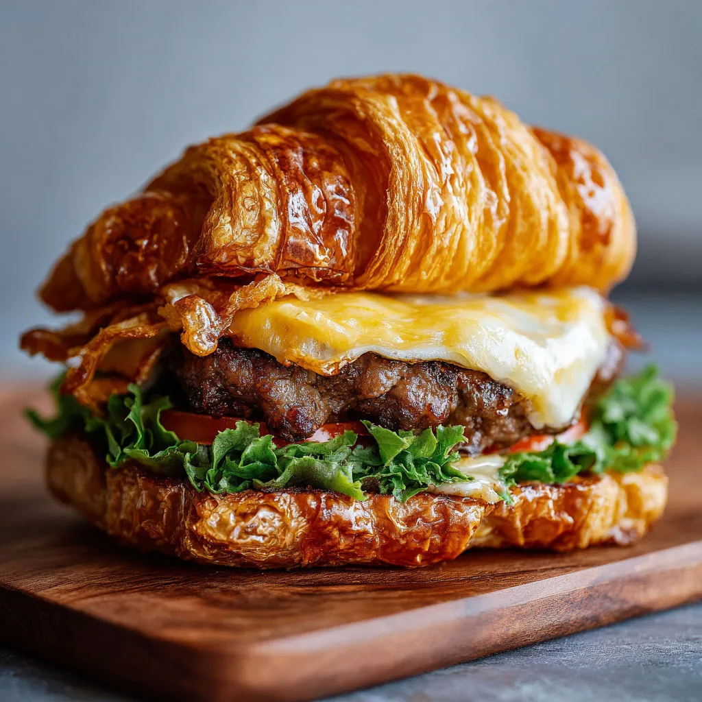 Mouthwatering Croissant Smash Burgers Recipe