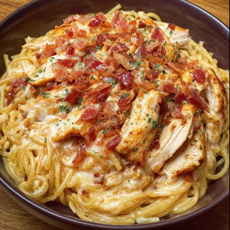 Savory BBQ Alfredo Chicken Spaghetti Recipe
