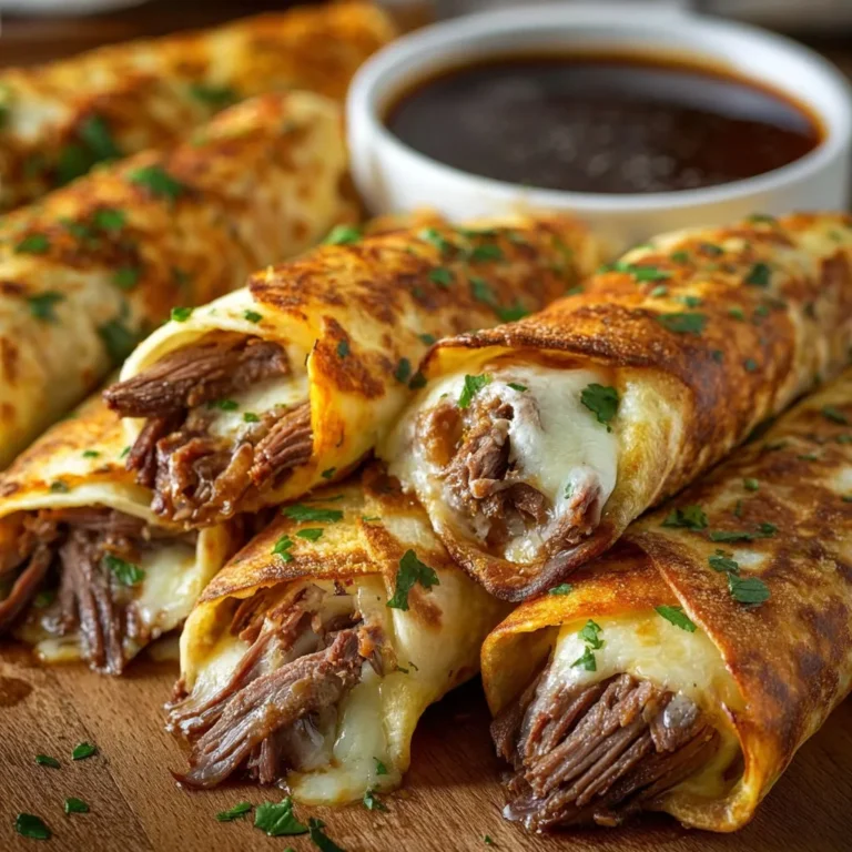 Savory French Dip Tortilla Roll Ups Recipe