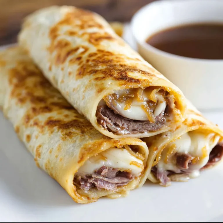 Savory French Dip Tortilla Roll Ups Recipe
