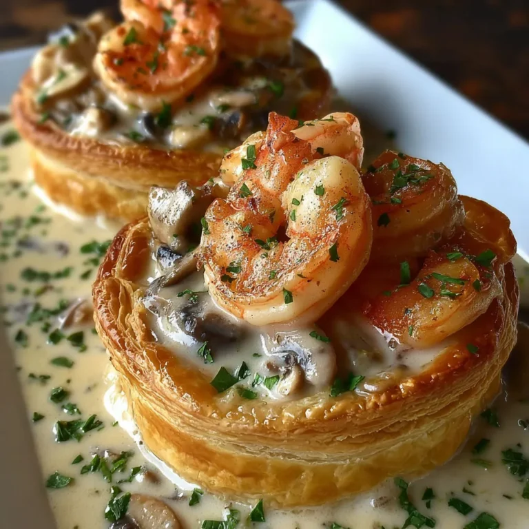 Savory Shrimp and Mushroom Vol au Vent Recipe