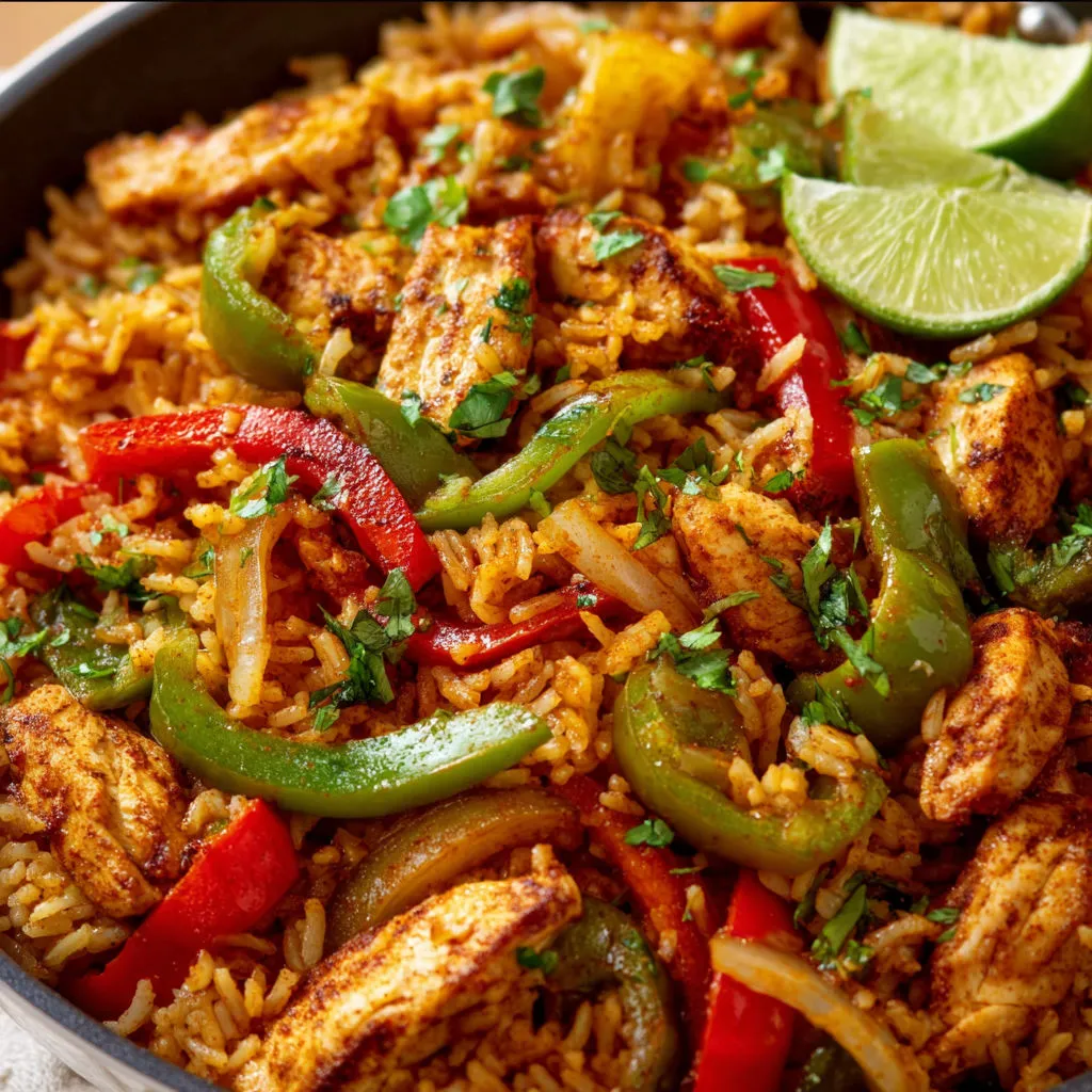 Sizzling Chicken Fajita Rice Bowl Recipe