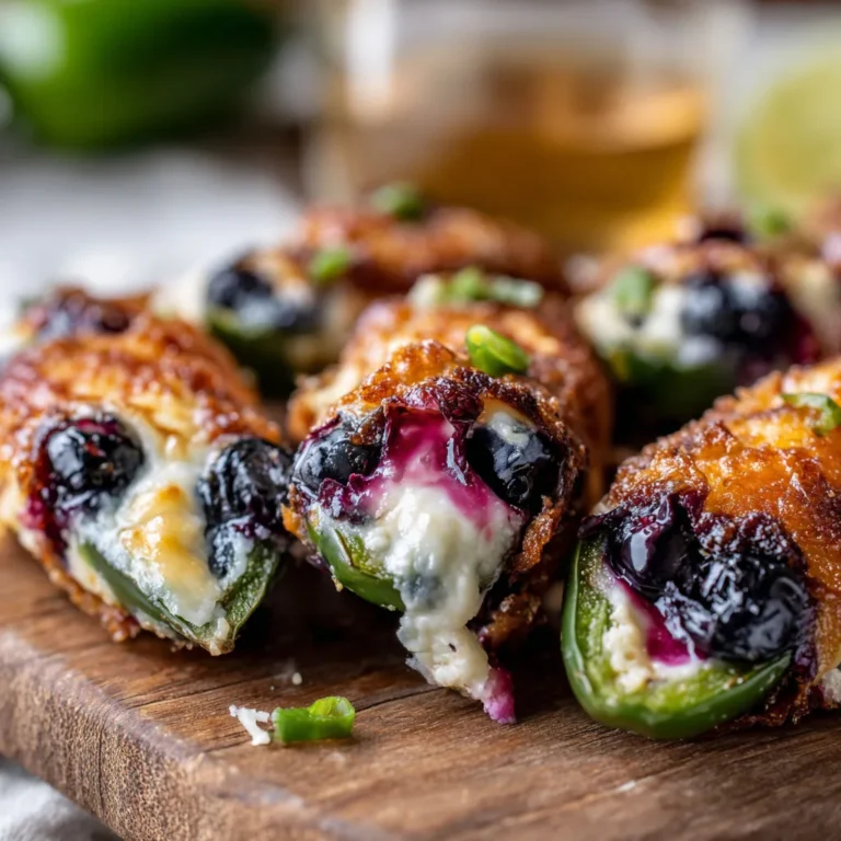 Spicy Blueberry Brie Jalapeño Poppers Recipe