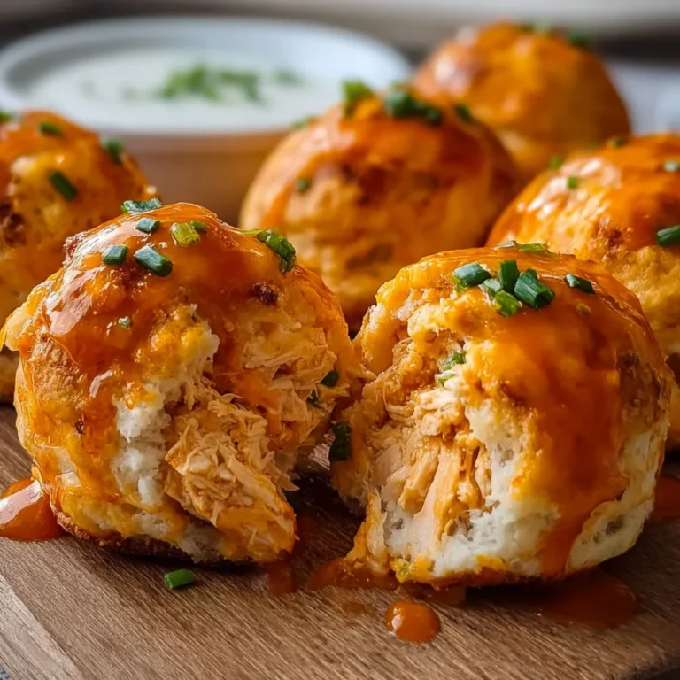 Spicy Buffalo Chicken Stuffed Biscuits