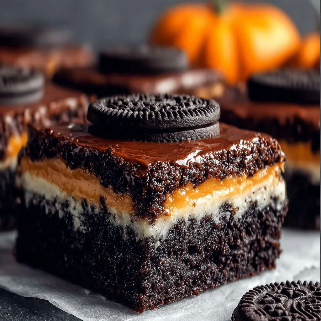 Spooky Oreo Brownies: Layered Halloween Treats