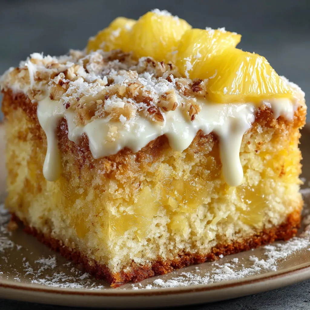 Tropical Hawaiian Pineapple Cake Recipe