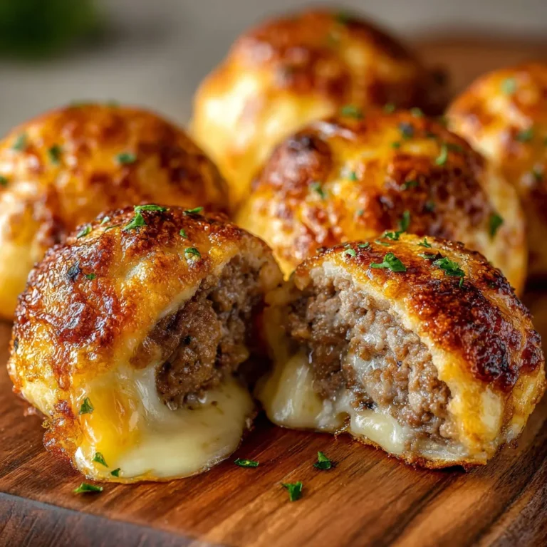 Ultimate Garlic Parmesan Cheeseburger Bombs Recipe