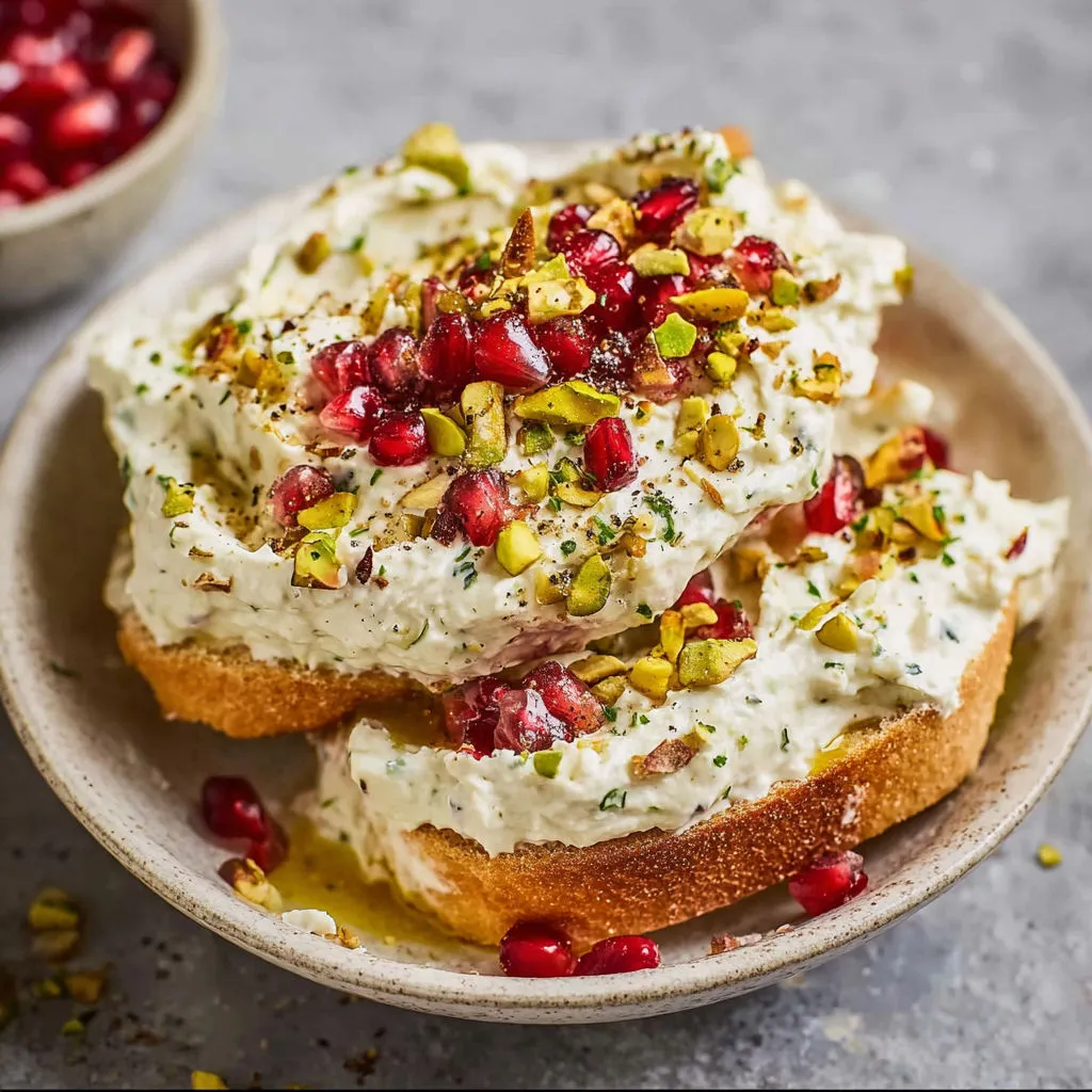 Whipped Feta with Pomegranate and Pistachio Recipe