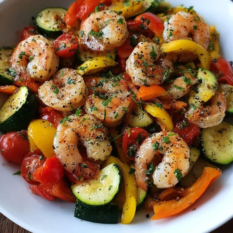Zesty Lemon Herb Shrimp Veggie Skillet