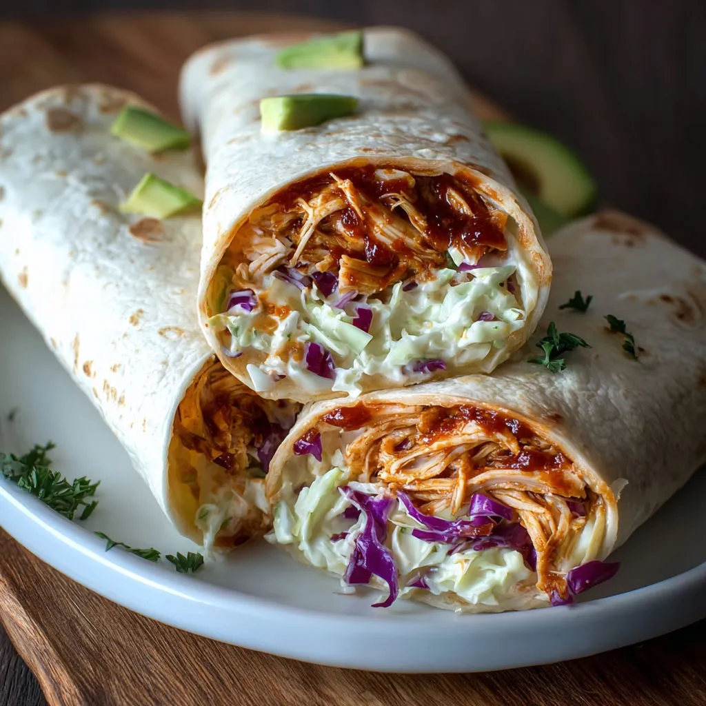 Barbecue Chicken Coleslaw Wrap Recipe