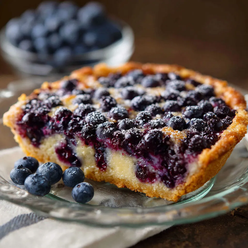 Blueberry Almond Pie: Crustless Recipe for a Light Dessert