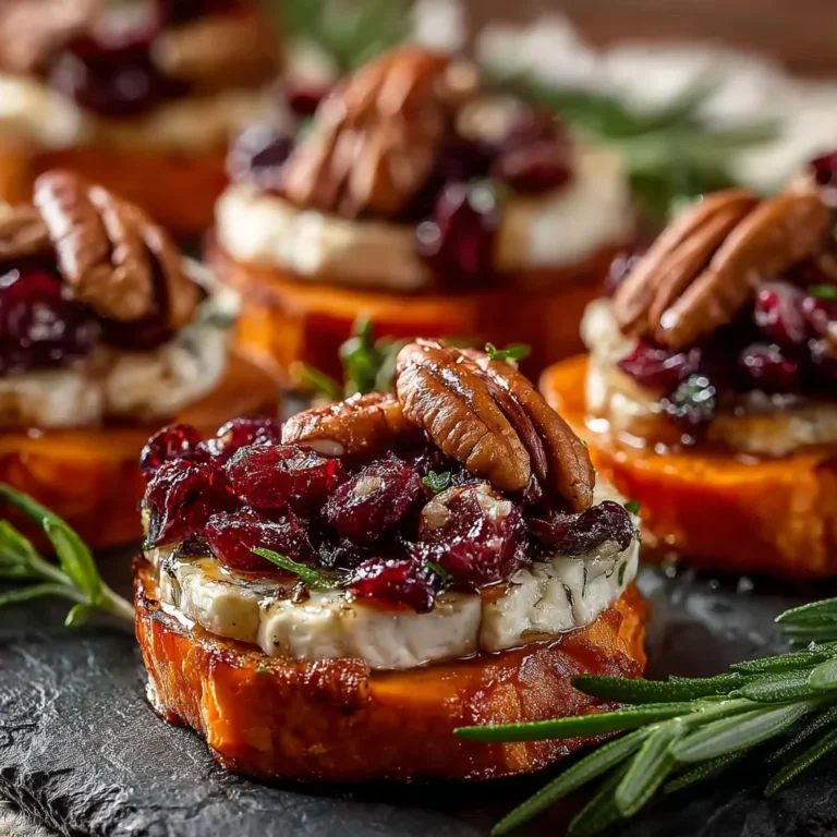Brie Cranberry Sweet Potato Rounds Recipe