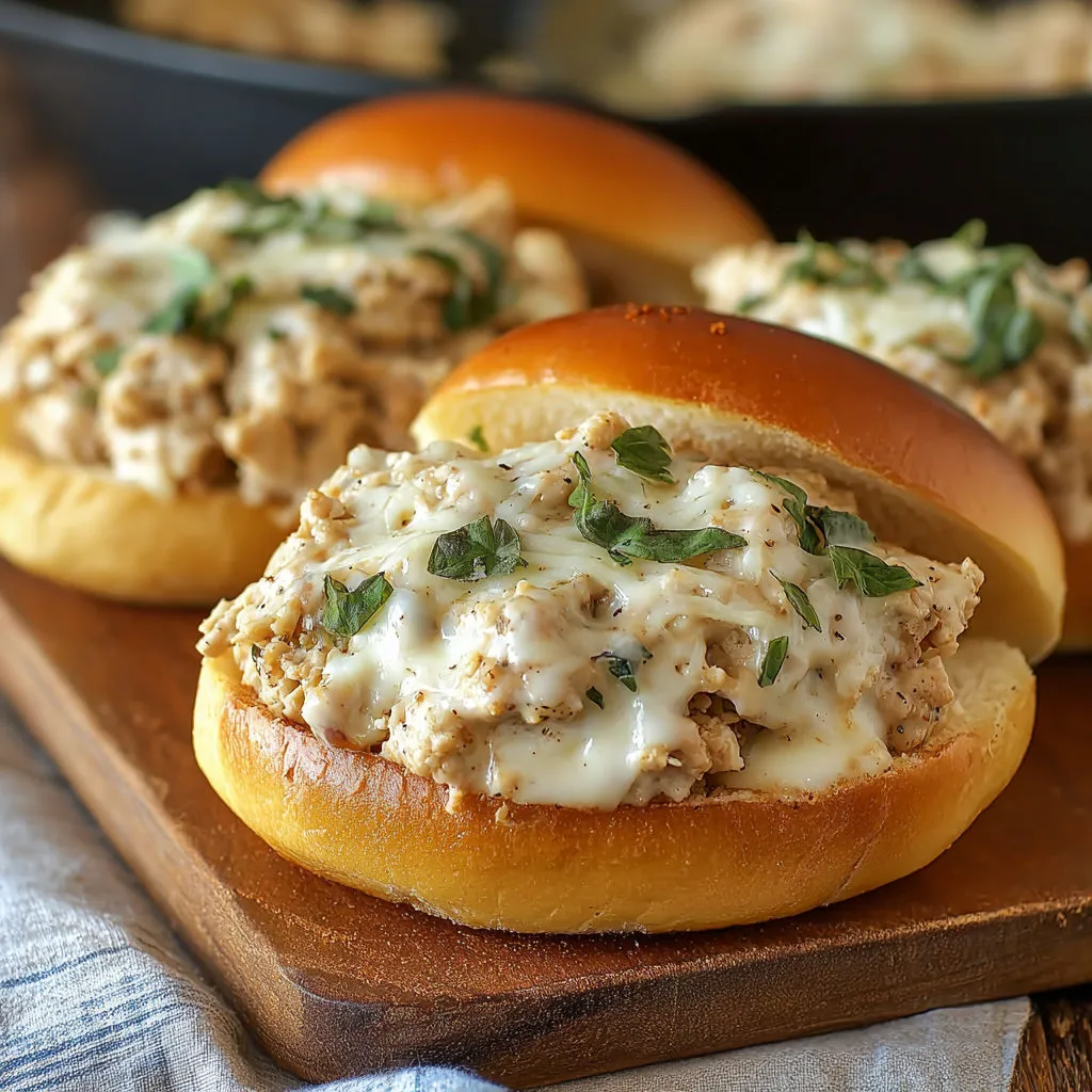 Cheesy Chicken Alfredo Sloppy Joes Recipe