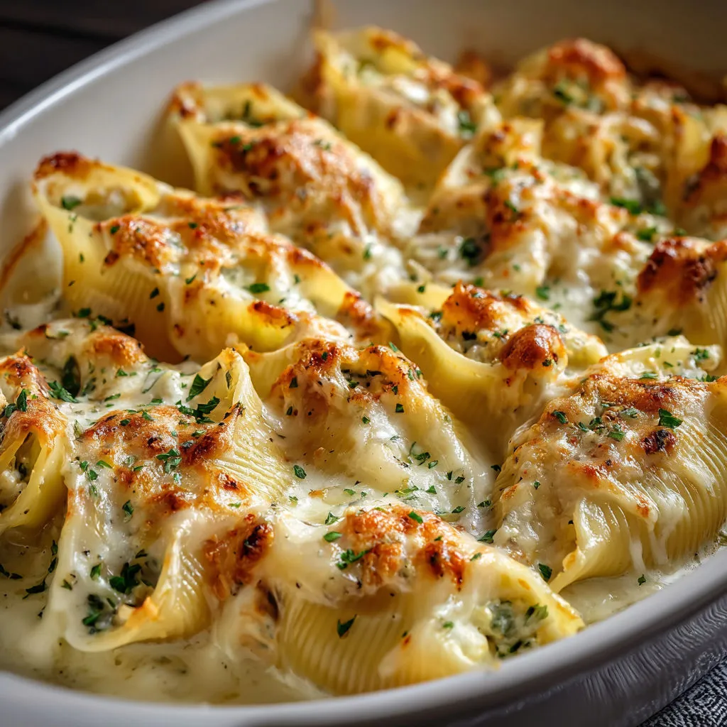 Cheesy Chicken Stuffed Shells Recipe