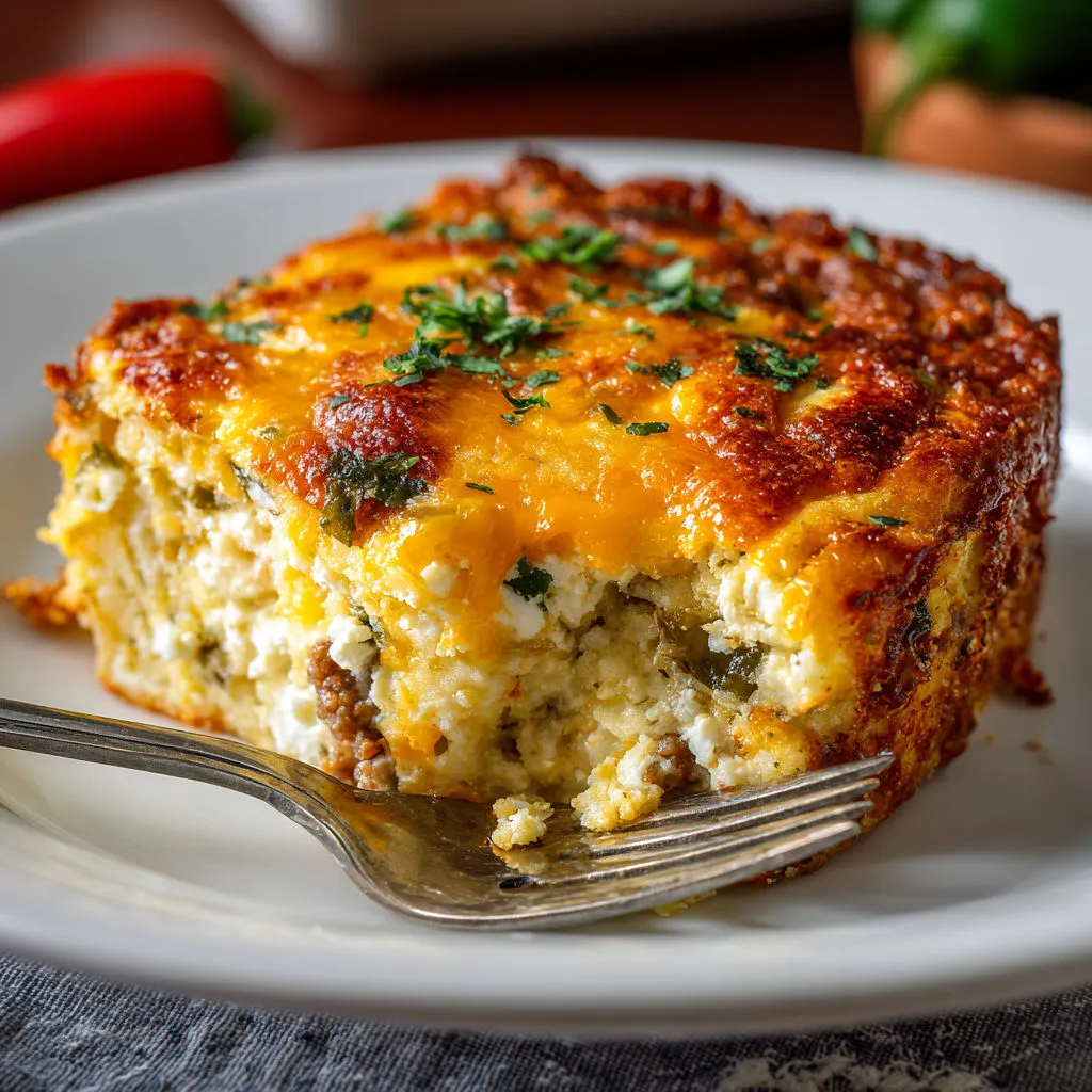 Cheesy Chili Relleno Casserole: Easy Baked Recipe