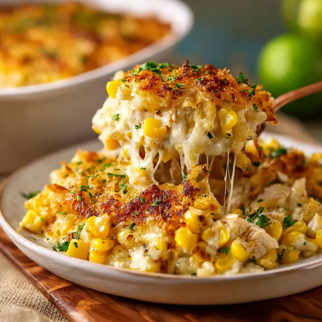 Cheesy Corn Chicken Casserole: Easy Weeknight Dinner Recipe