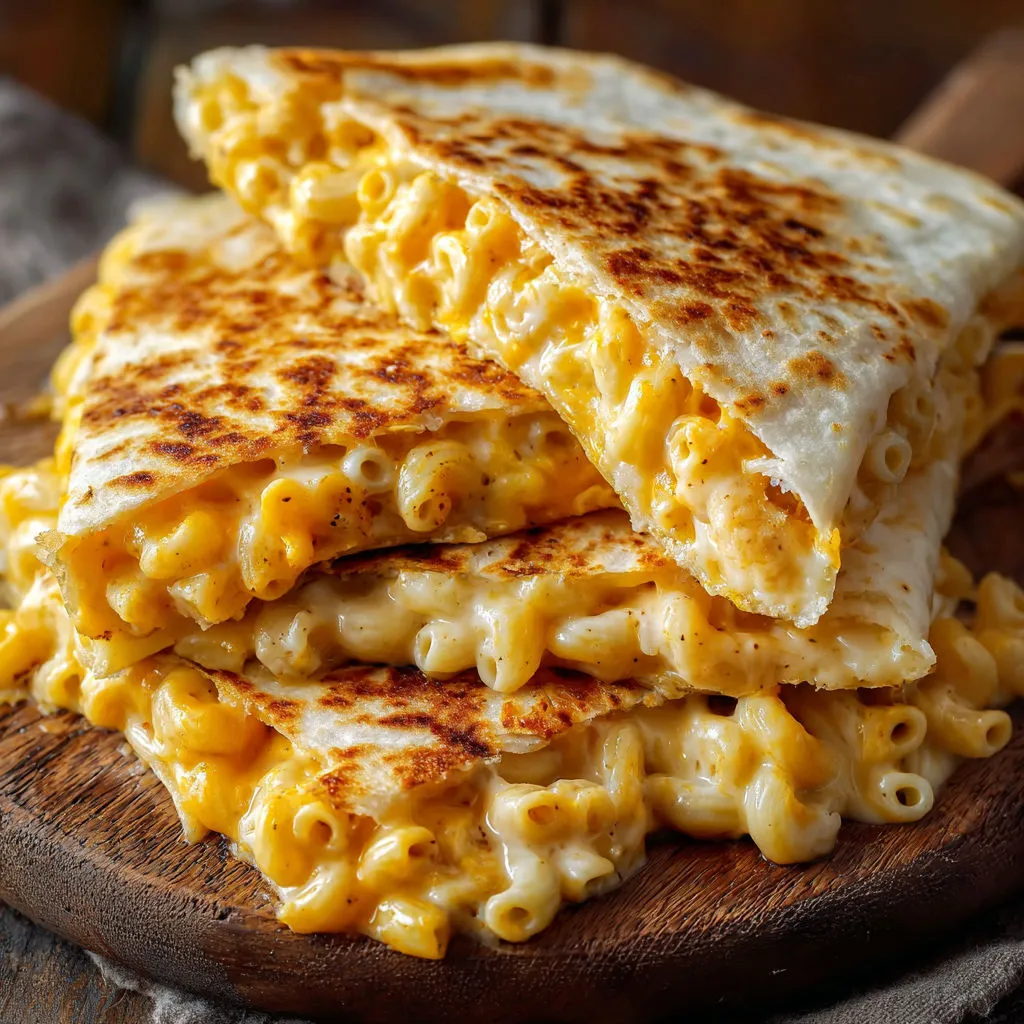 Cheesy Mac and Cheese Quesadillas