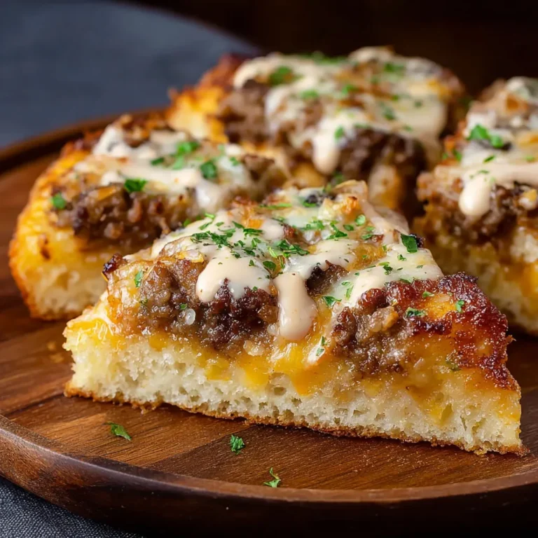 Cheesy Patty Melt Pizza Focaccia Recipe