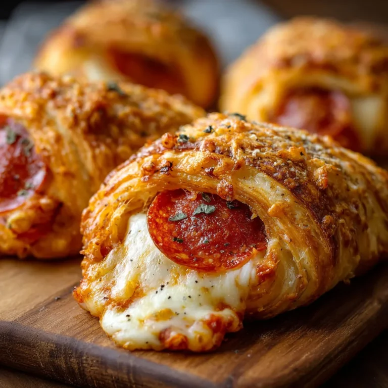 Cheesy Pepperoni Croissant Roll-Ups