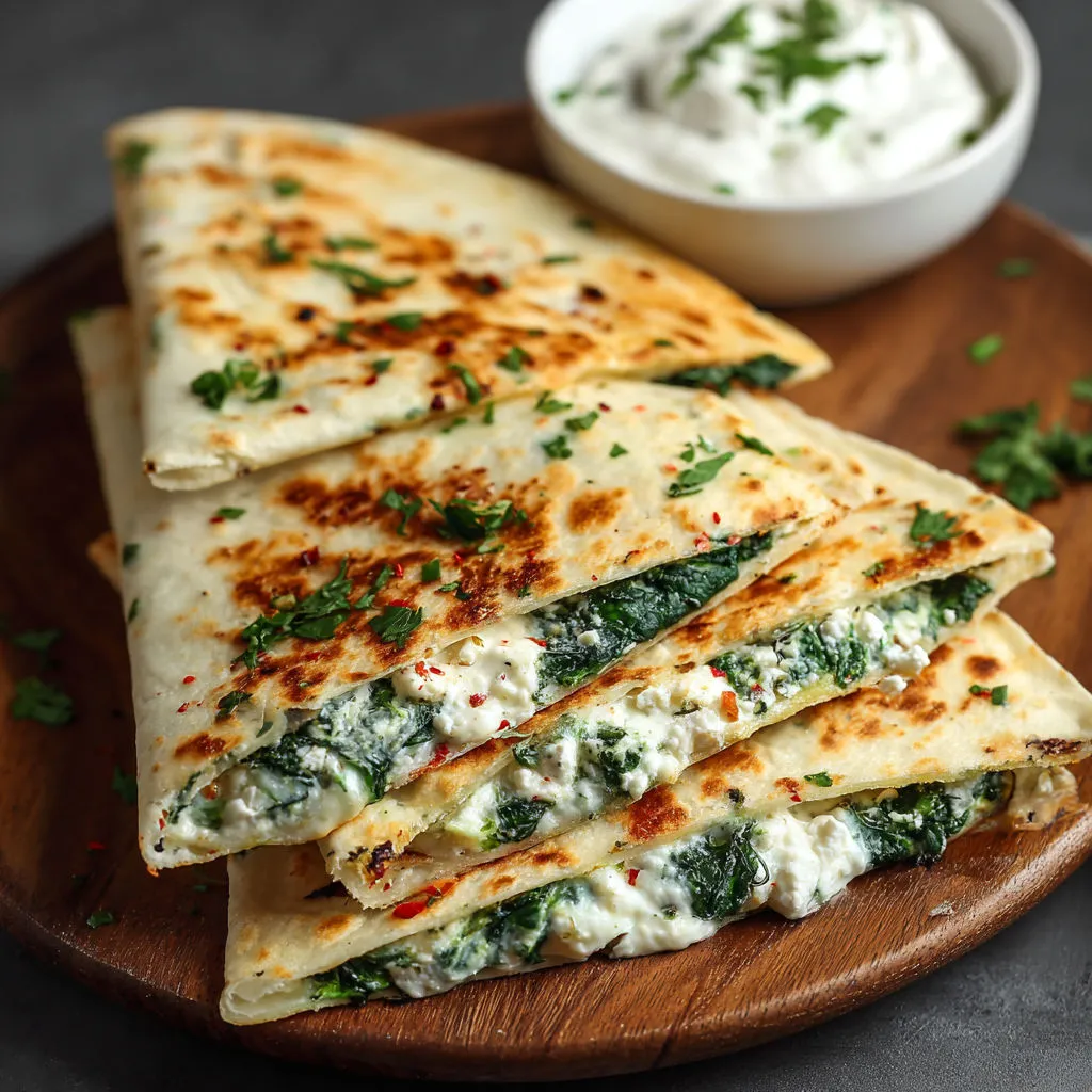Cheesy Spinach Feta Quesadillas: Easy & Delicious Recipe