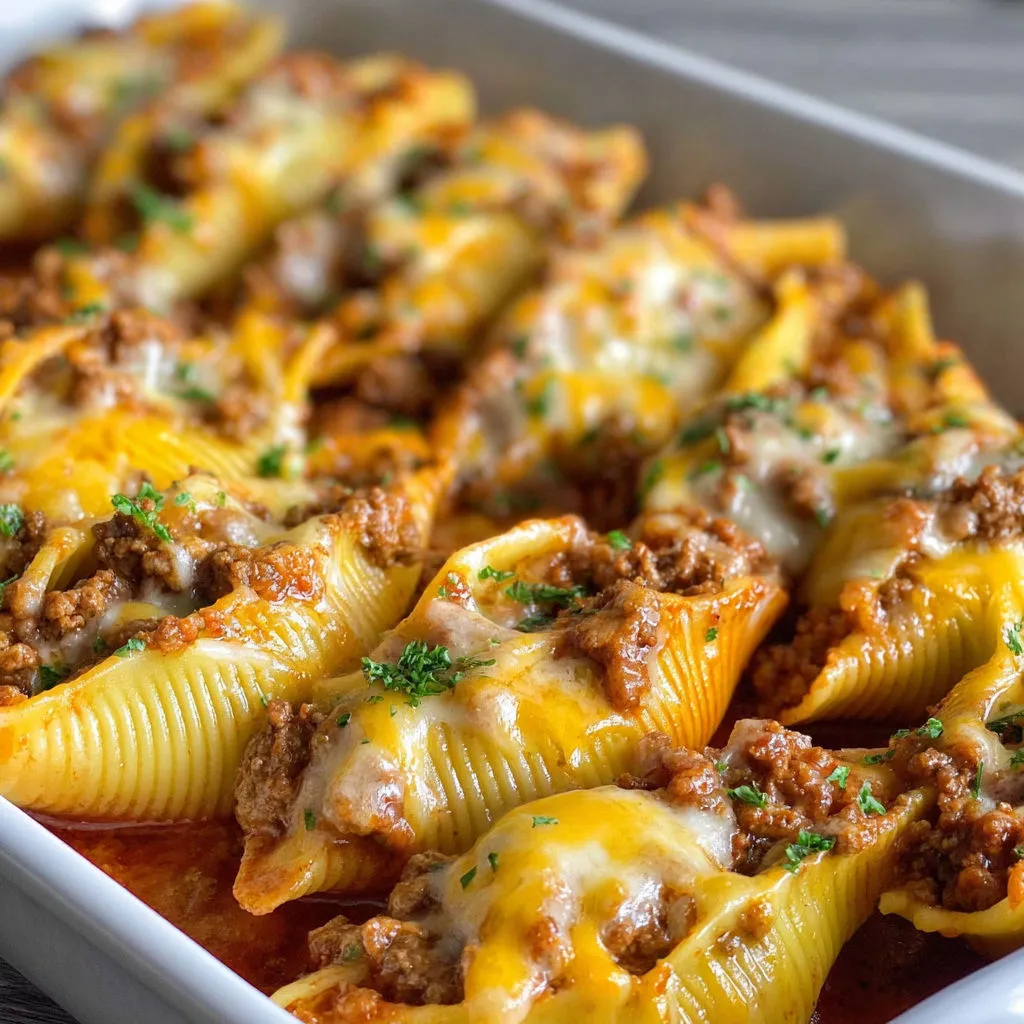 Cheesy Taco Stuffed Pasta Shells Recipe