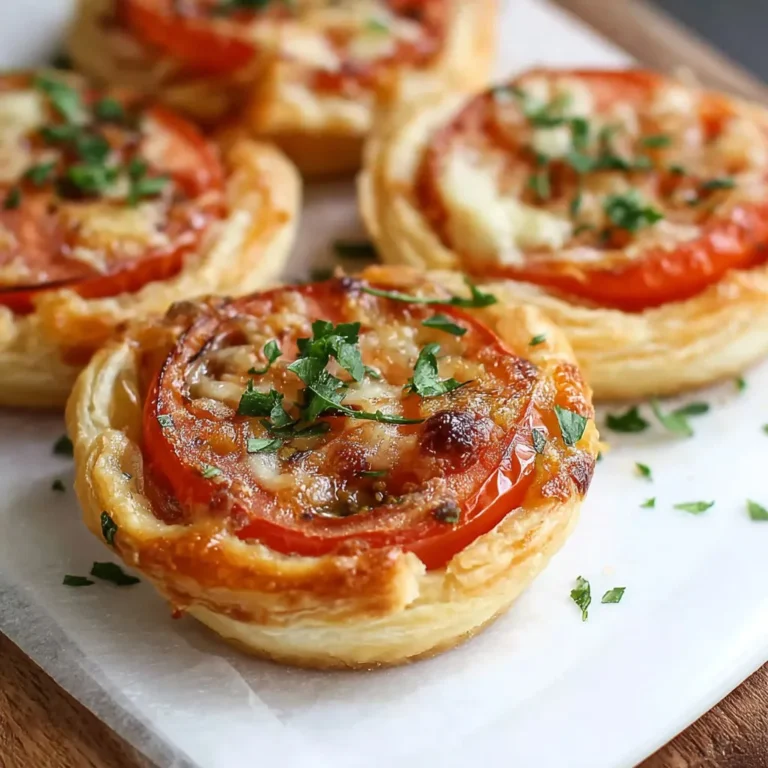 Cheesy Tomato Puff Pastry Bites