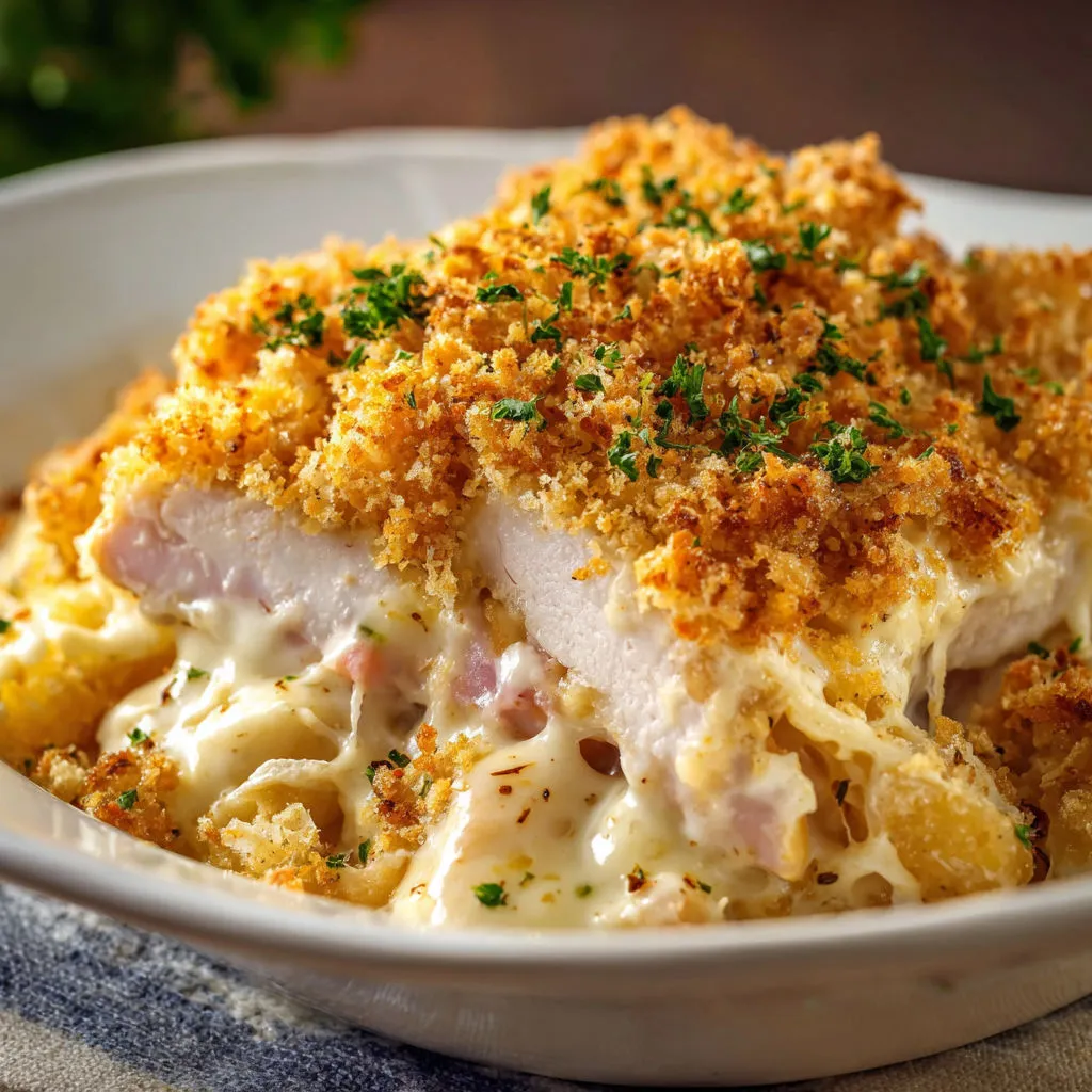 Creamy Chicken Cordon Bleu Casserole Recipe