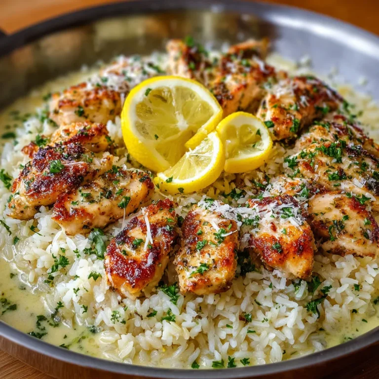 Creamy Chicken Scampi with Parmesan Rice