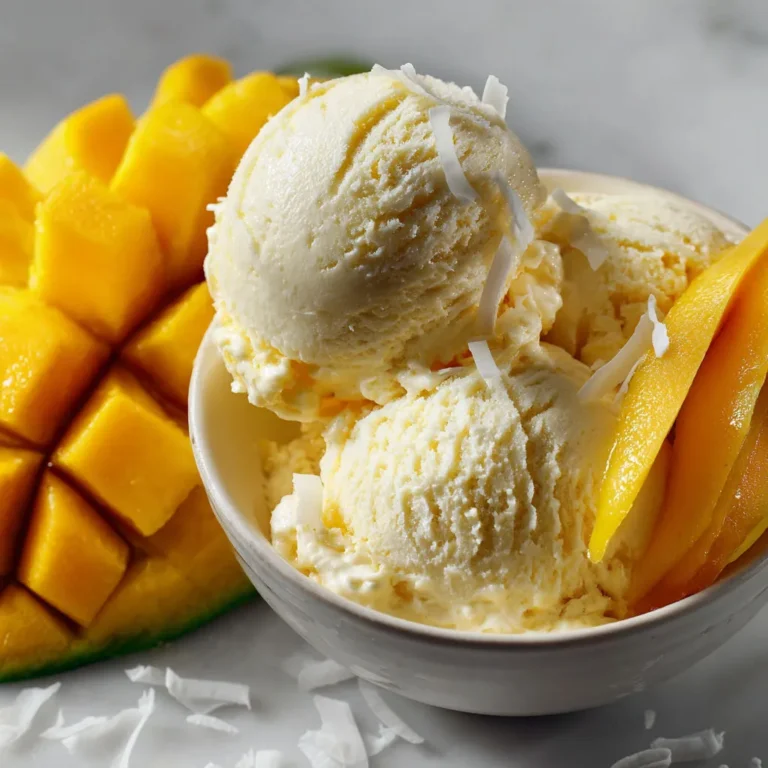 Creamy Coconut Mango Ice Cream Recipe