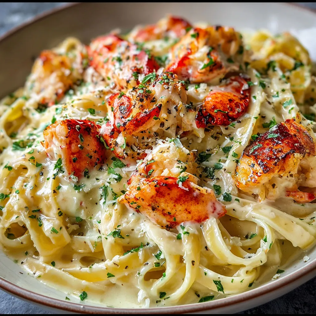 Creamy Lobster Alfredo Pasta Recipe