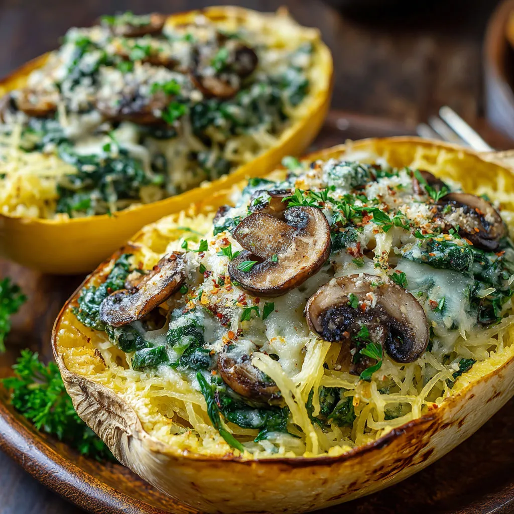 Creamy Spinach Mushroom Squash Casserole