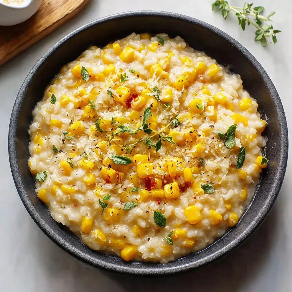 Creamy Sweet Corn Risotto Recipe