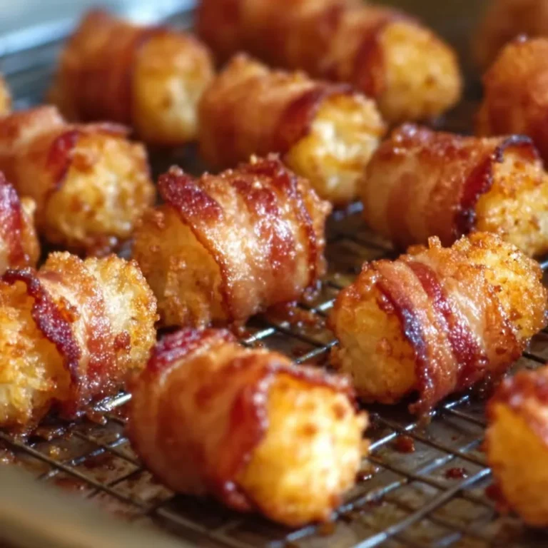 Crispy Baked Bacon-Wrapped Tater Tots Recipe