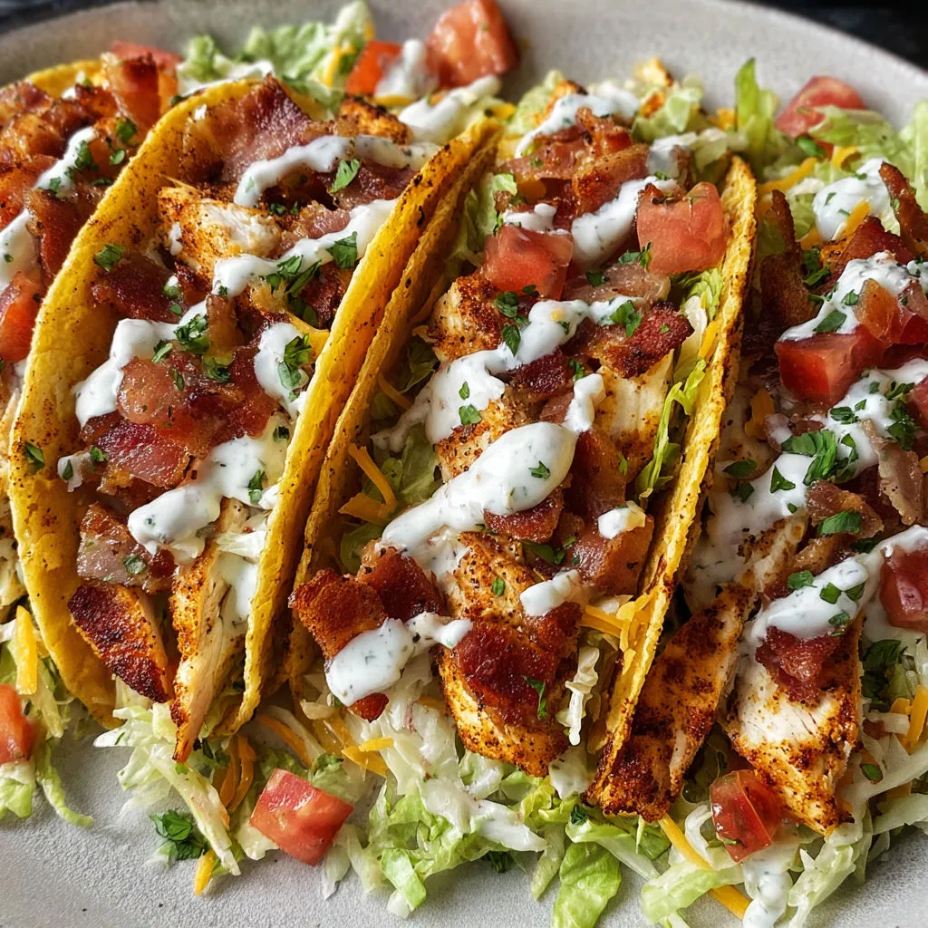Crispy Chicken Bacon Ranch Tacos