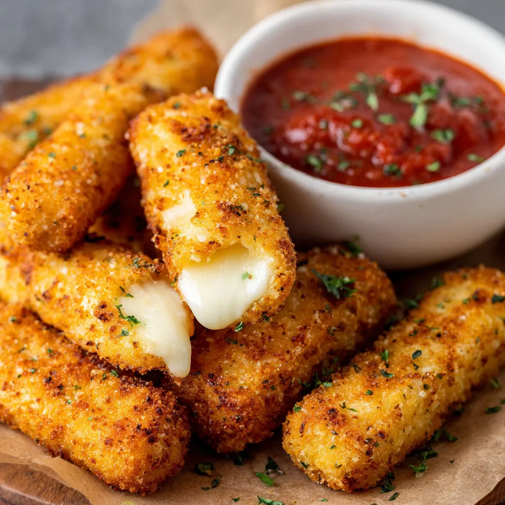 Crispy Homemade Mozzarella Sticks Recipe